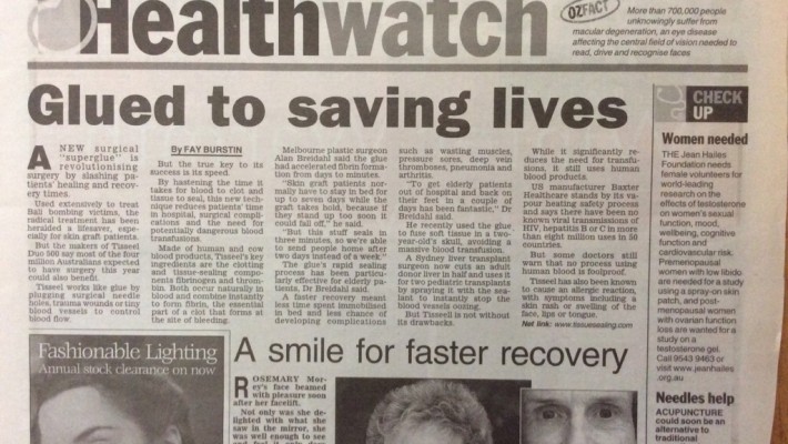 Glued to saving lives cosmetic surgery Melbourne